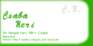 csaba meri business card