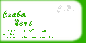 csaba meri business card